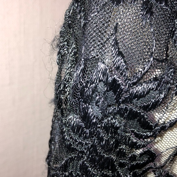 Vintage 1980's Black Balloon Lace Dress - Picture 7 of 12